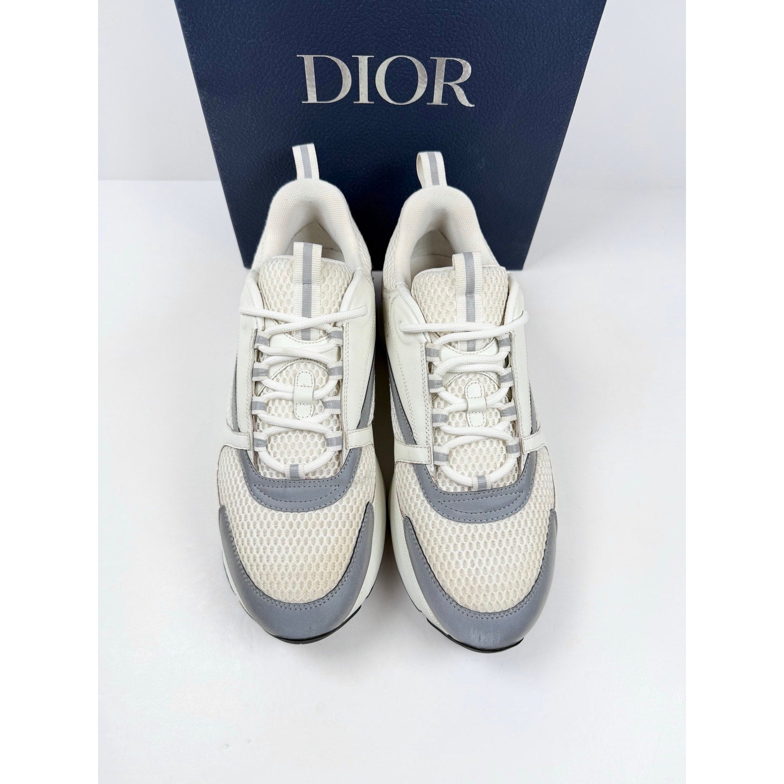 Size 44EU/11US - Dior B22 White Silver Sneakers