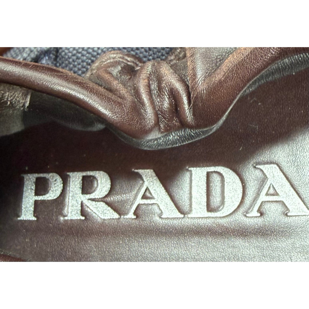 Size 9UK/10US - Prada Shuffle Aged Leather Boat Shoes NEW