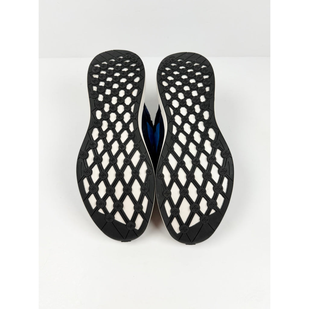 Size 7.5 Women - Chanel CC Logo Blue Suede Trainers