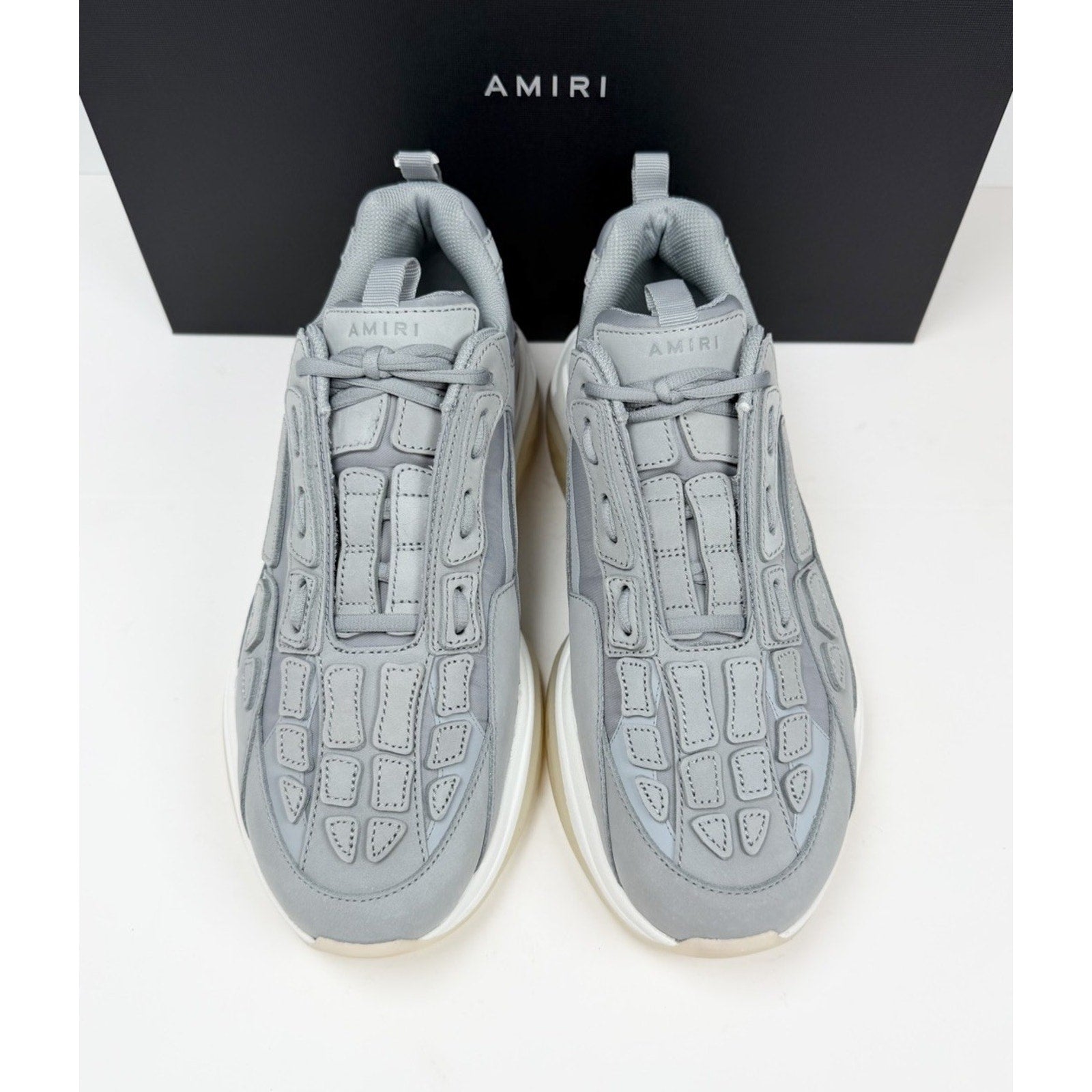 Size 43EU/10US - Amiri Bone Runner Grey White NEW