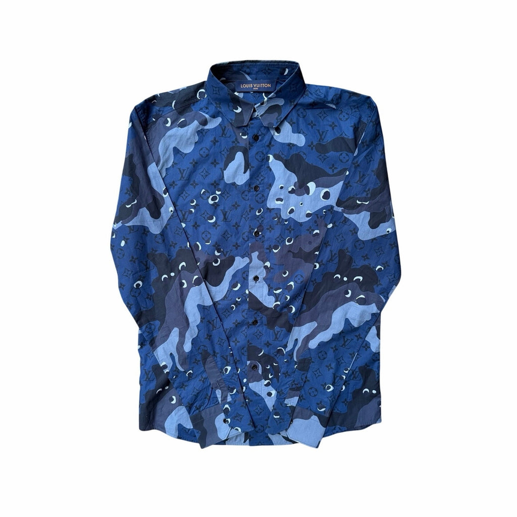 Size S - Louis Vuitton Camo Monogram Button Up