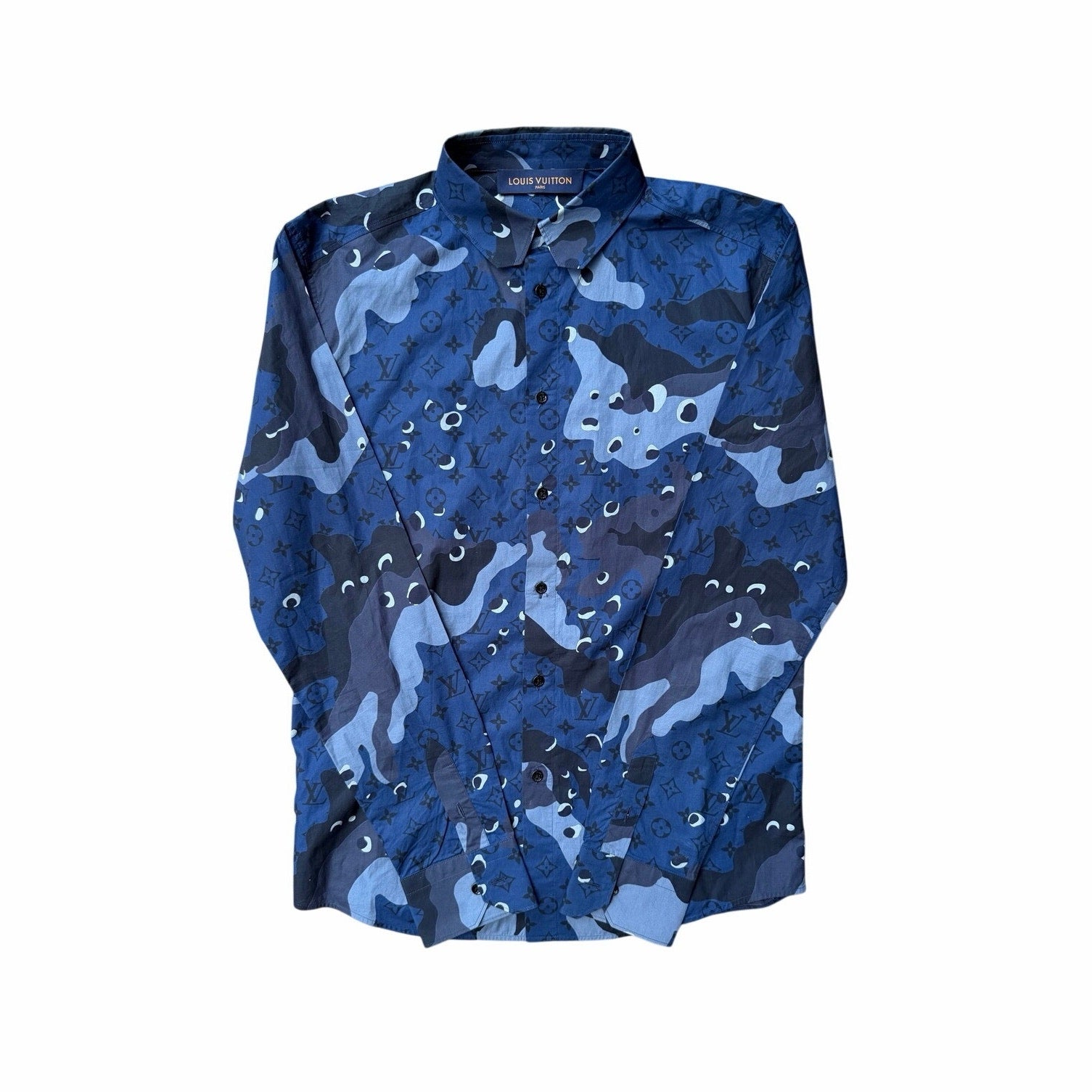 Size S - Louis Vuitton Camo Monogram Button Up