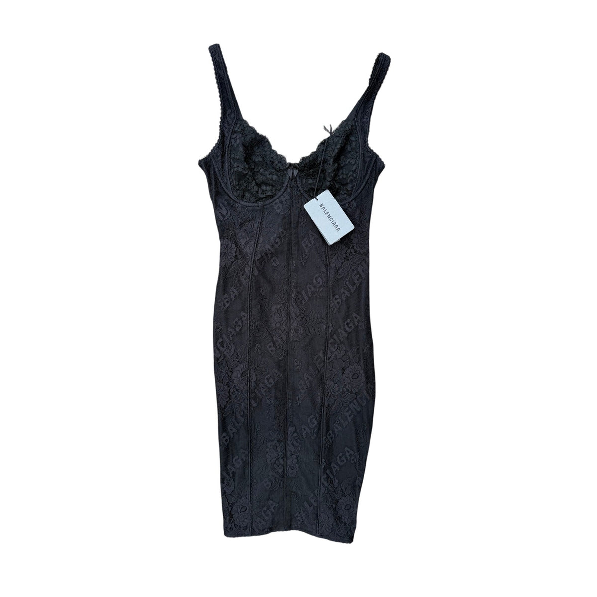 Balenciaga Stretch Lace Lingerie Mini Dress NEW EU 40 (US M)
