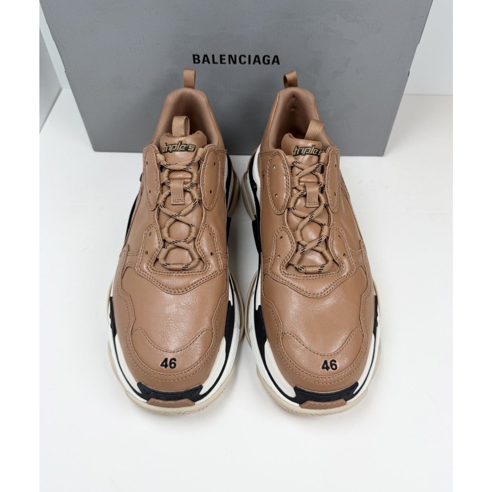 Size 46EU/13US- Balenciaga Triple S Beige NEW