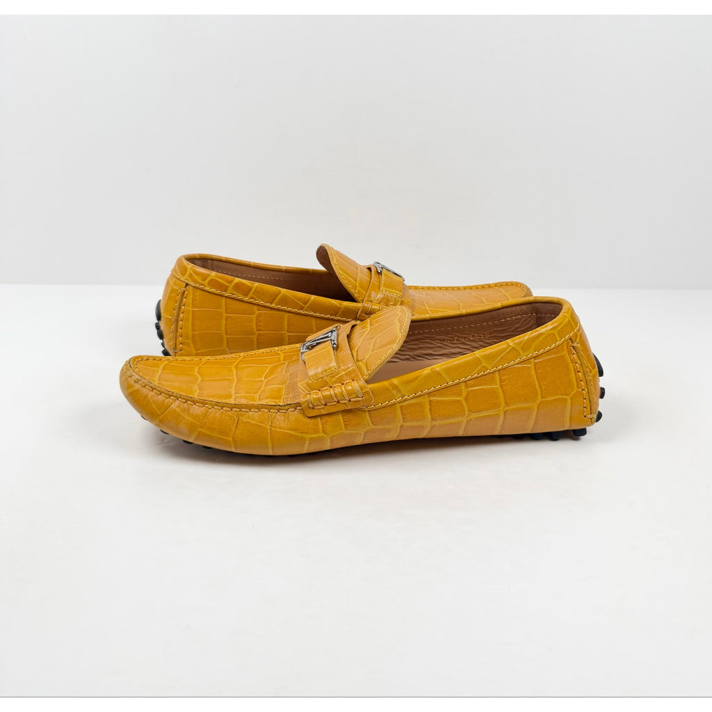 Size 9.5UK/10.5US - Louis Vuitton Croc Leather Moccasin Loafers