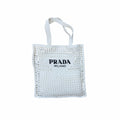 Prada Raffia Tote Bag White NEW