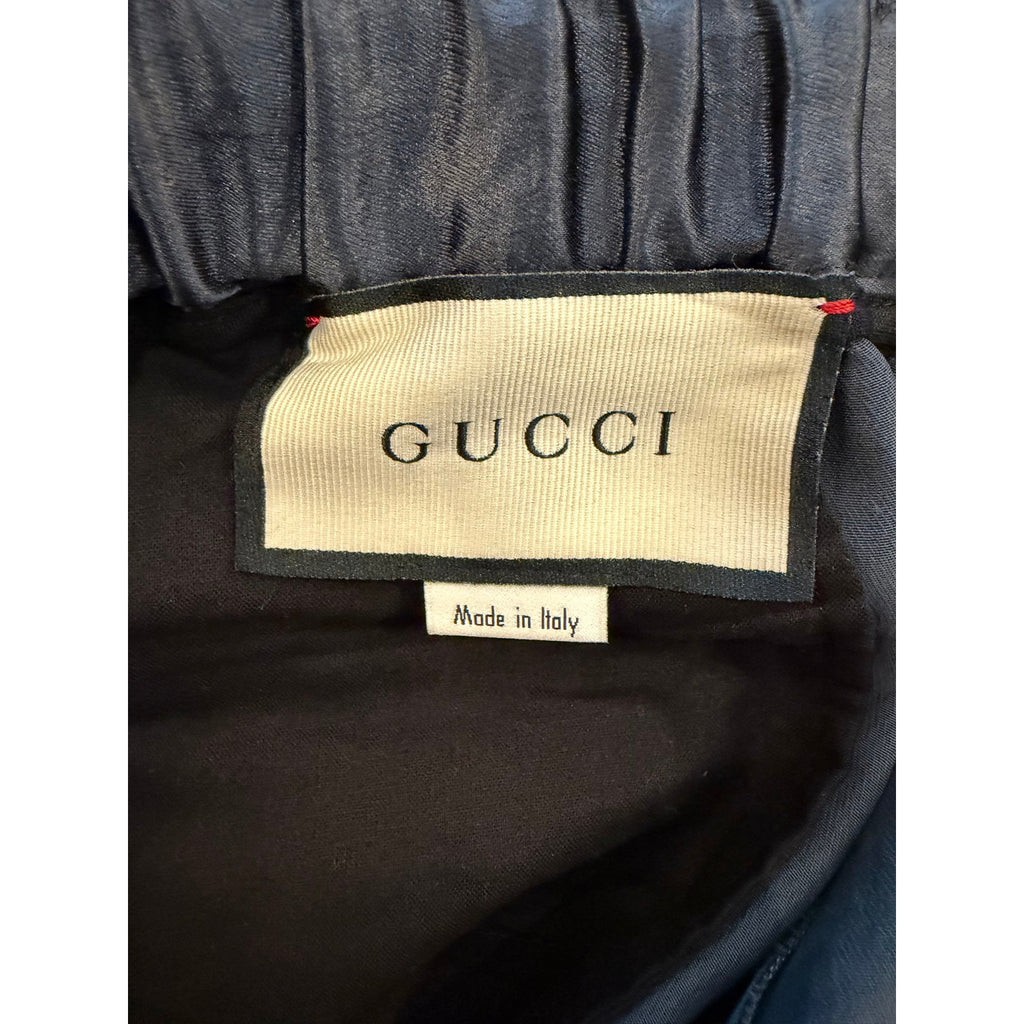 Size M - Gucci Silk Web Stripe Trousers
