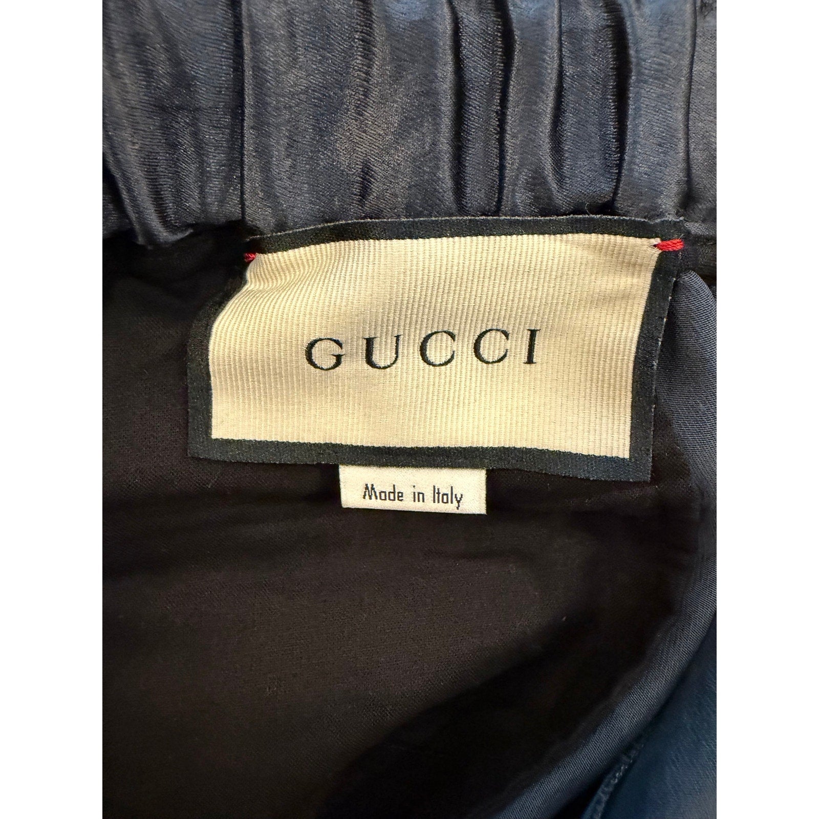 Size M - Gucci Silk Web Stripe Trousers