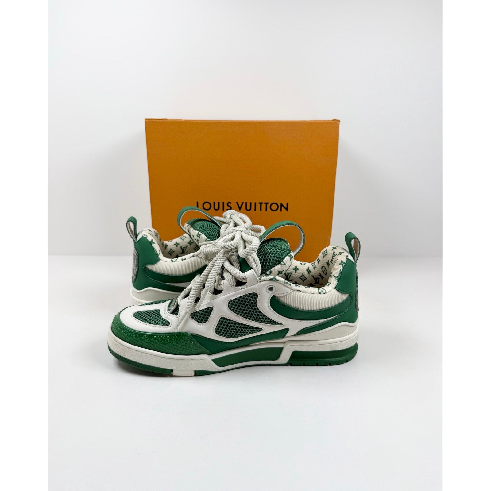 Size 7.5UK/8.5US - Louis Vuitton Skate White Green