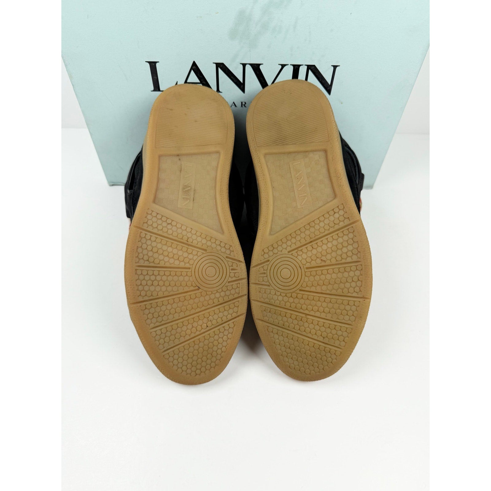 Size 42EU/9US - Lanvin Curb Black Sneakers