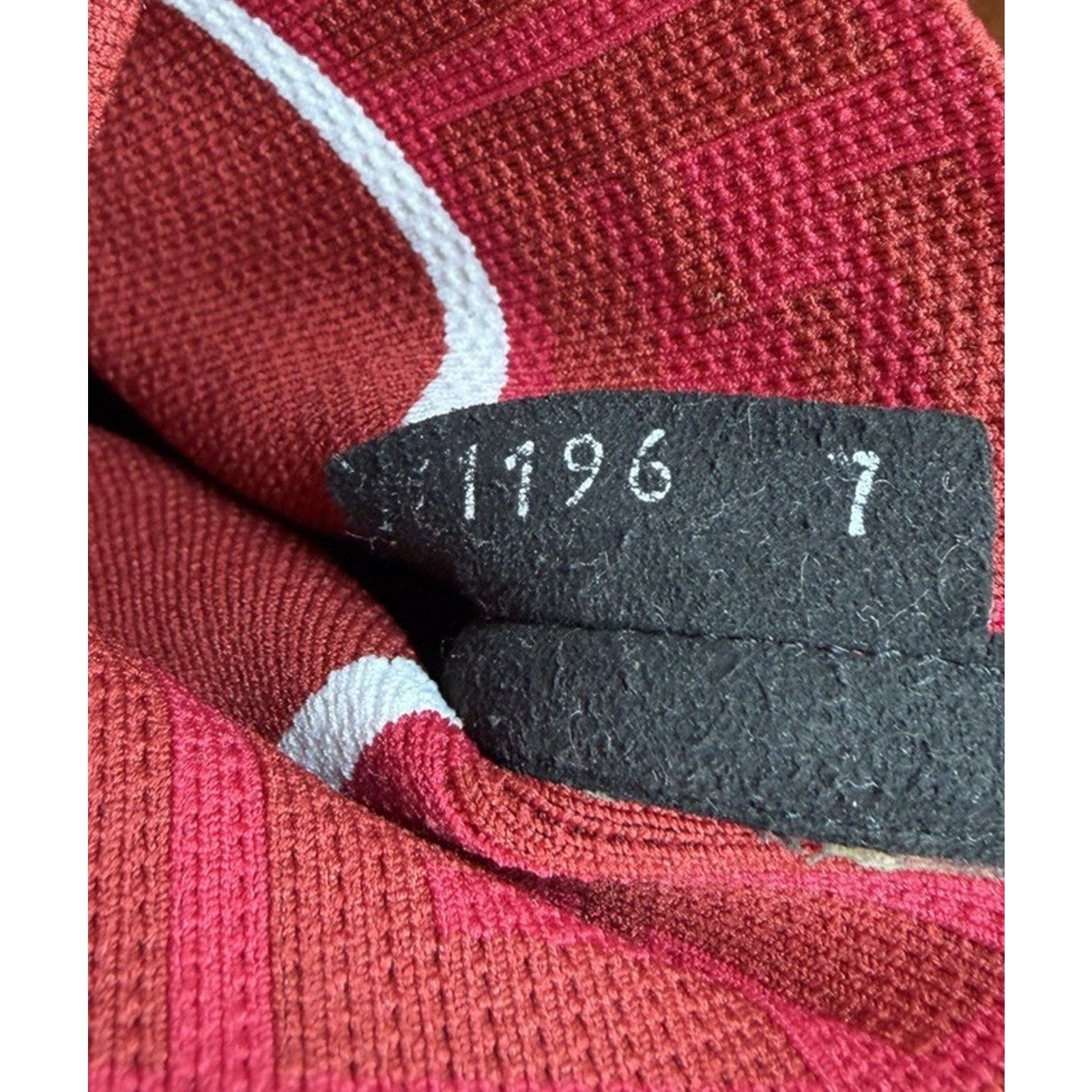 Size 7 - Fendi Technical Knit Logo Red High Top