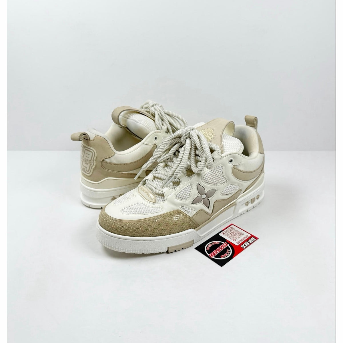 Size 10UK/11US - Louis Vuitton Skate Beige White