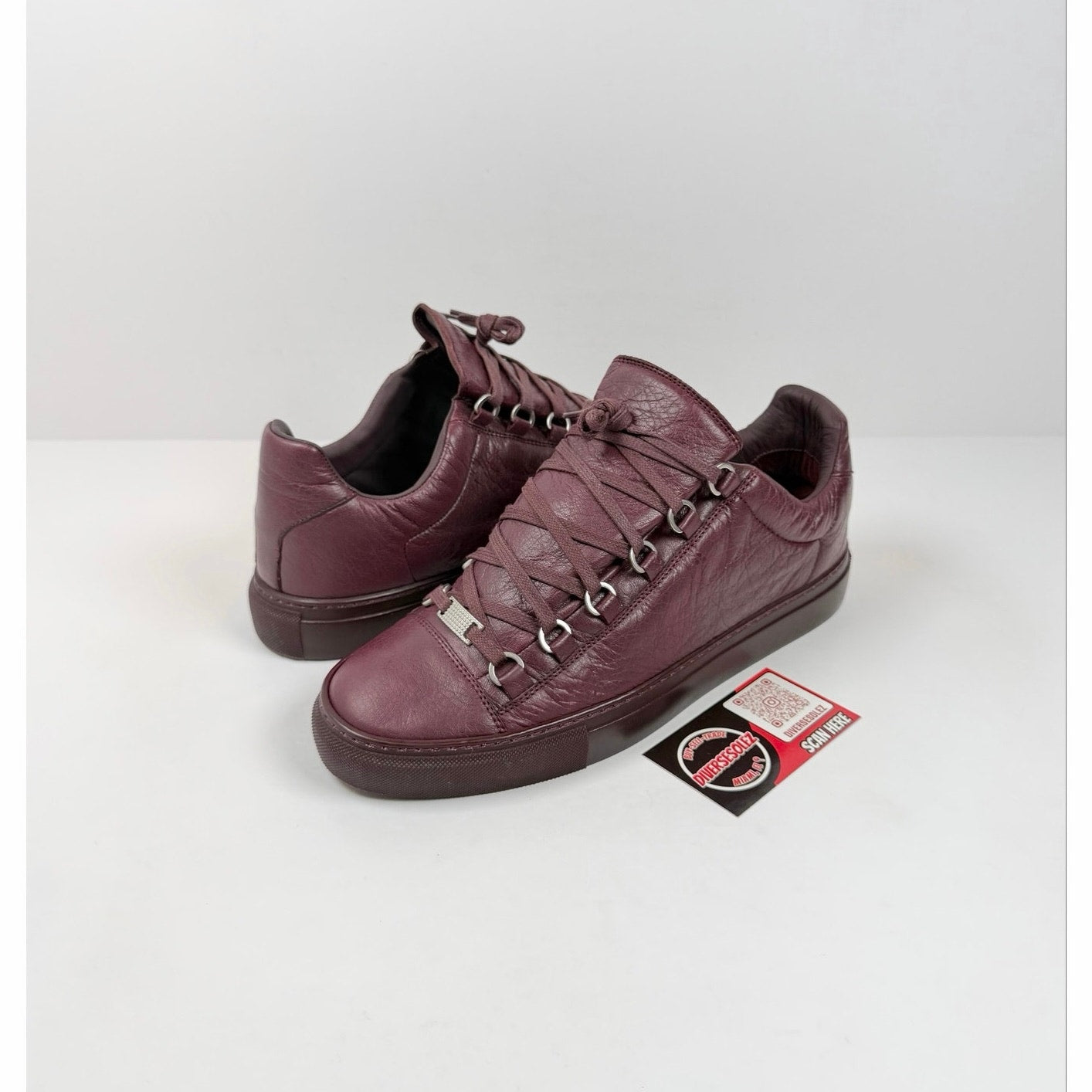Size 41EU/8US - Balenciaga Arena Burgundy Low