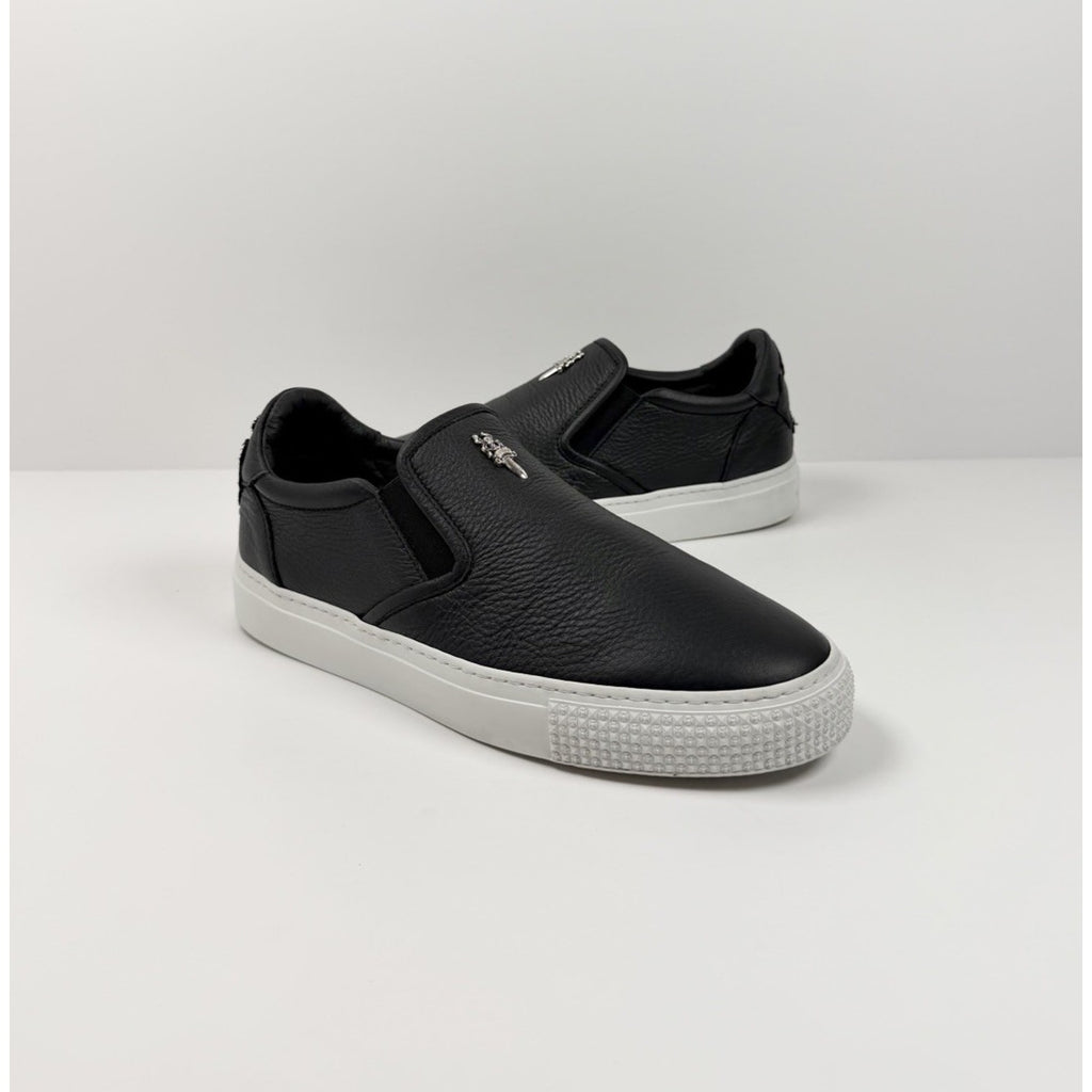 Size 7UK/8US - Chrome Hearts Dagger Leather Slip On