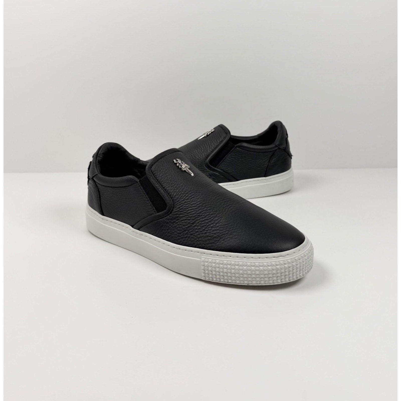 Size 7UK/8US - Chrome Hearts Dagger Leather Slip On
