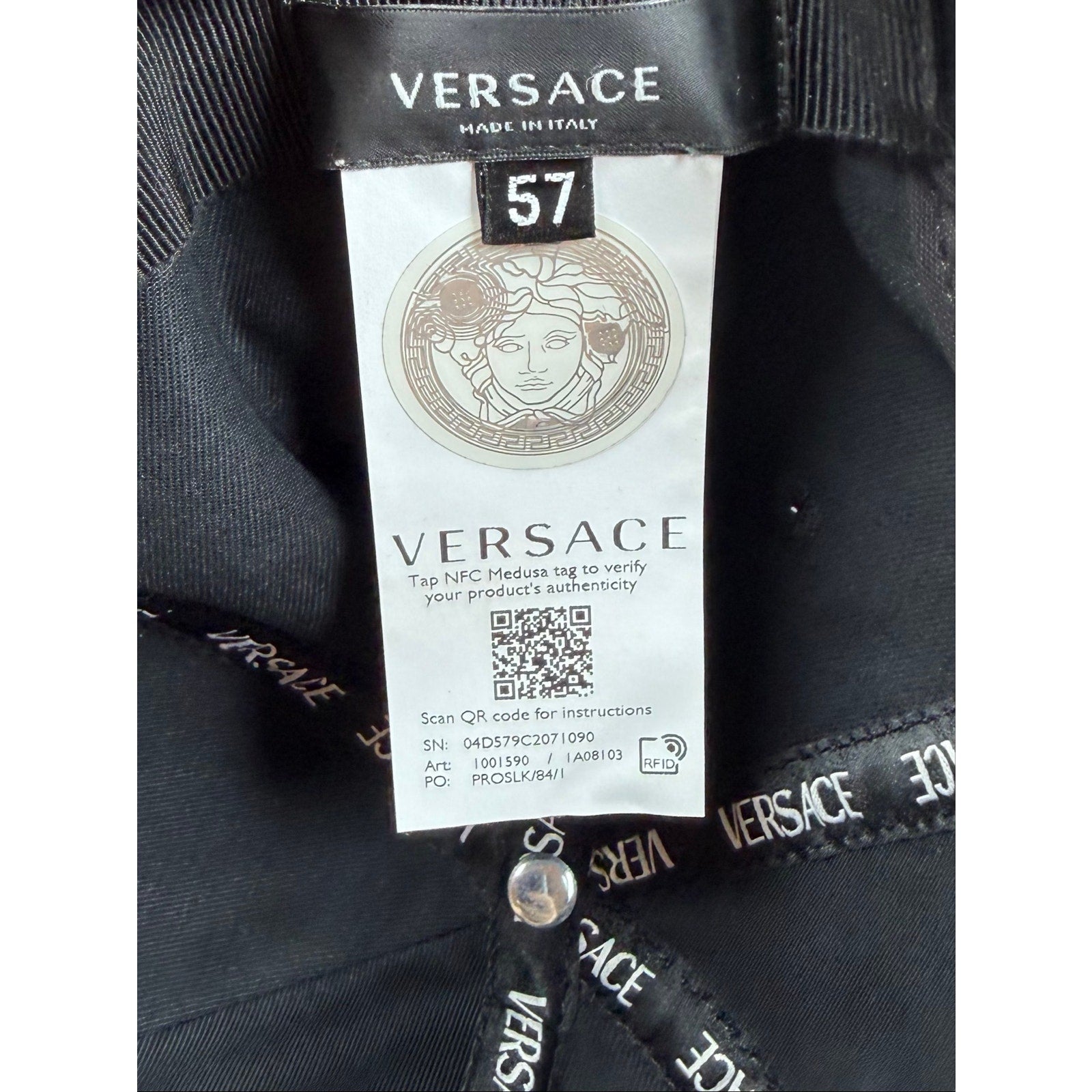 Versace Logo Baseball Cap Size M