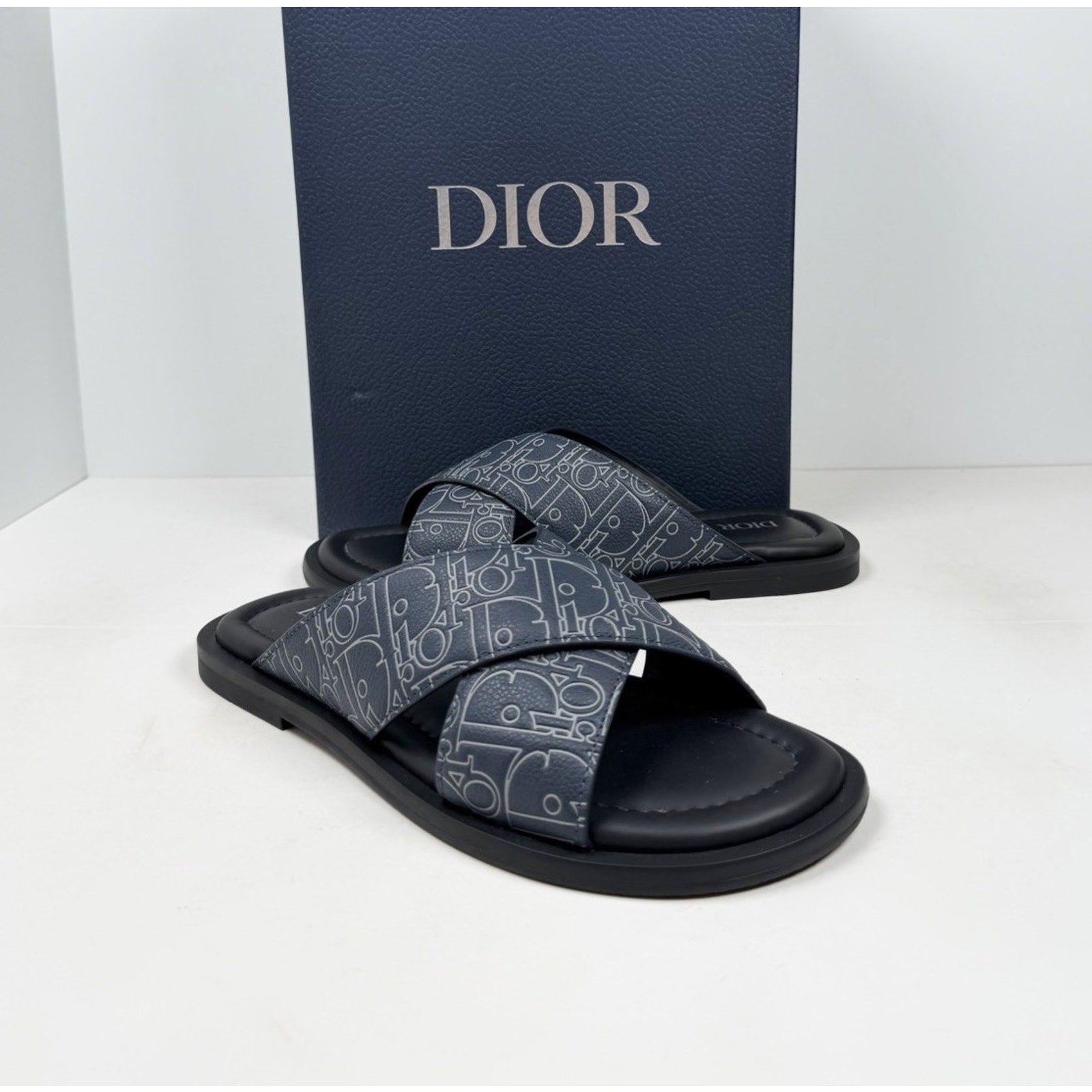 Size 40EU/7US - Dior Alias Navy Blue Sandals NEW