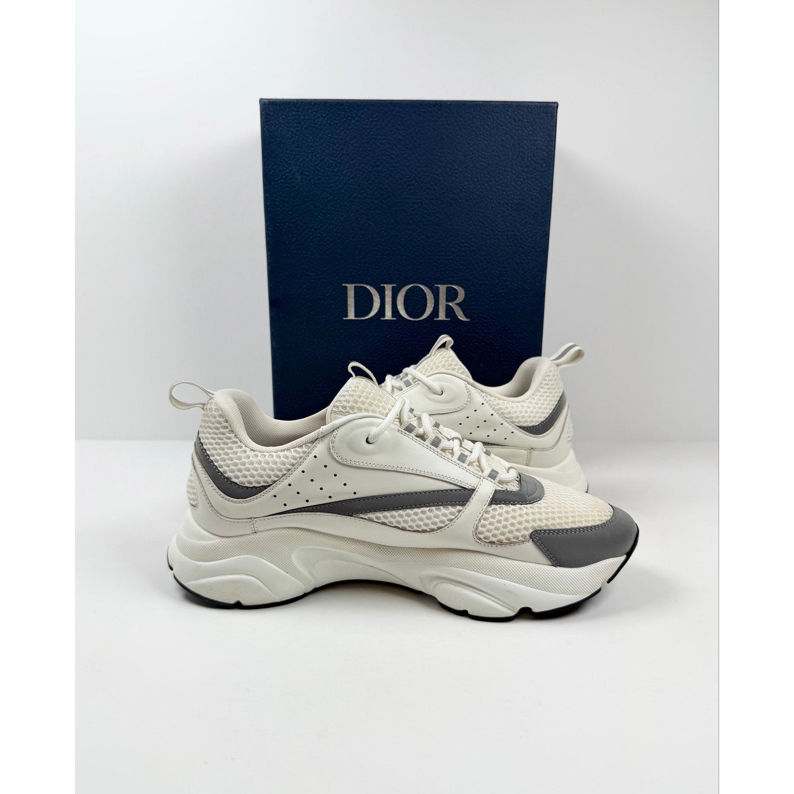 Size 44EU/11US - Dior B22 White Silver Sneakers