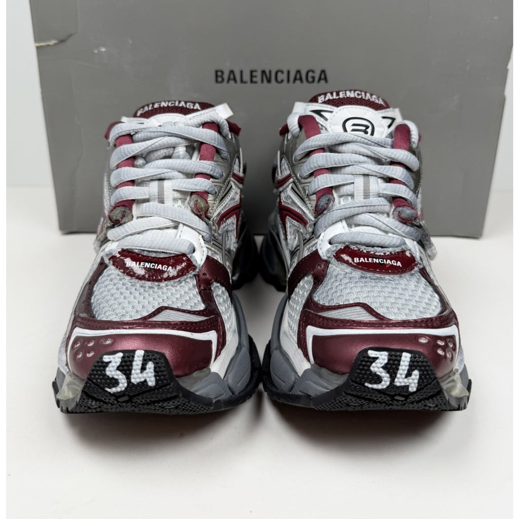 Size 34EU/4W - Balenciaga Runner Sneakers Burgundy NEW