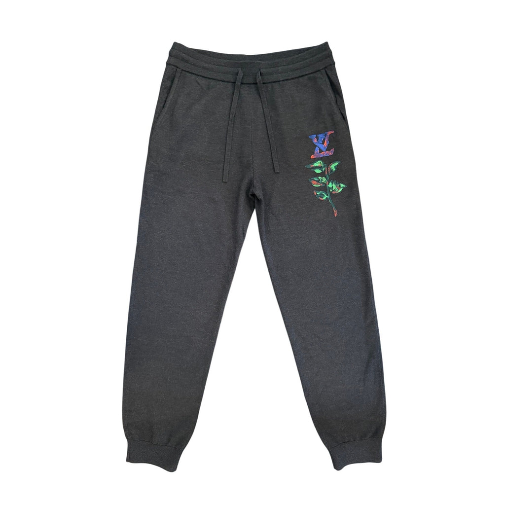 Size L - Louis Vuitton Flower Embroidered Sweatpants