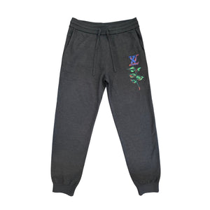 Size L - Louis Vuitton Flower Embroidered Sweatpants