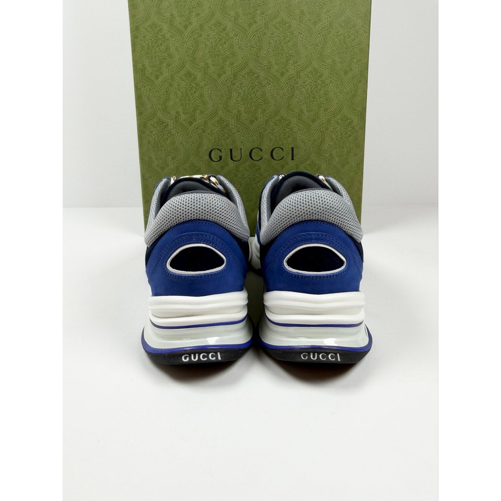 Size 8.5US - Gucci Run Sneaker Blue NEW