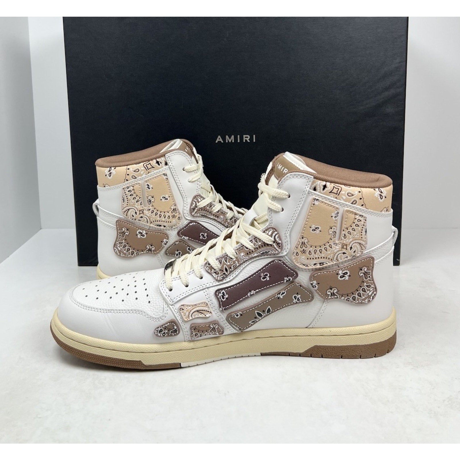 Size 47EU/14US - Amiri Skel Top Hi Bandana Brown NEW