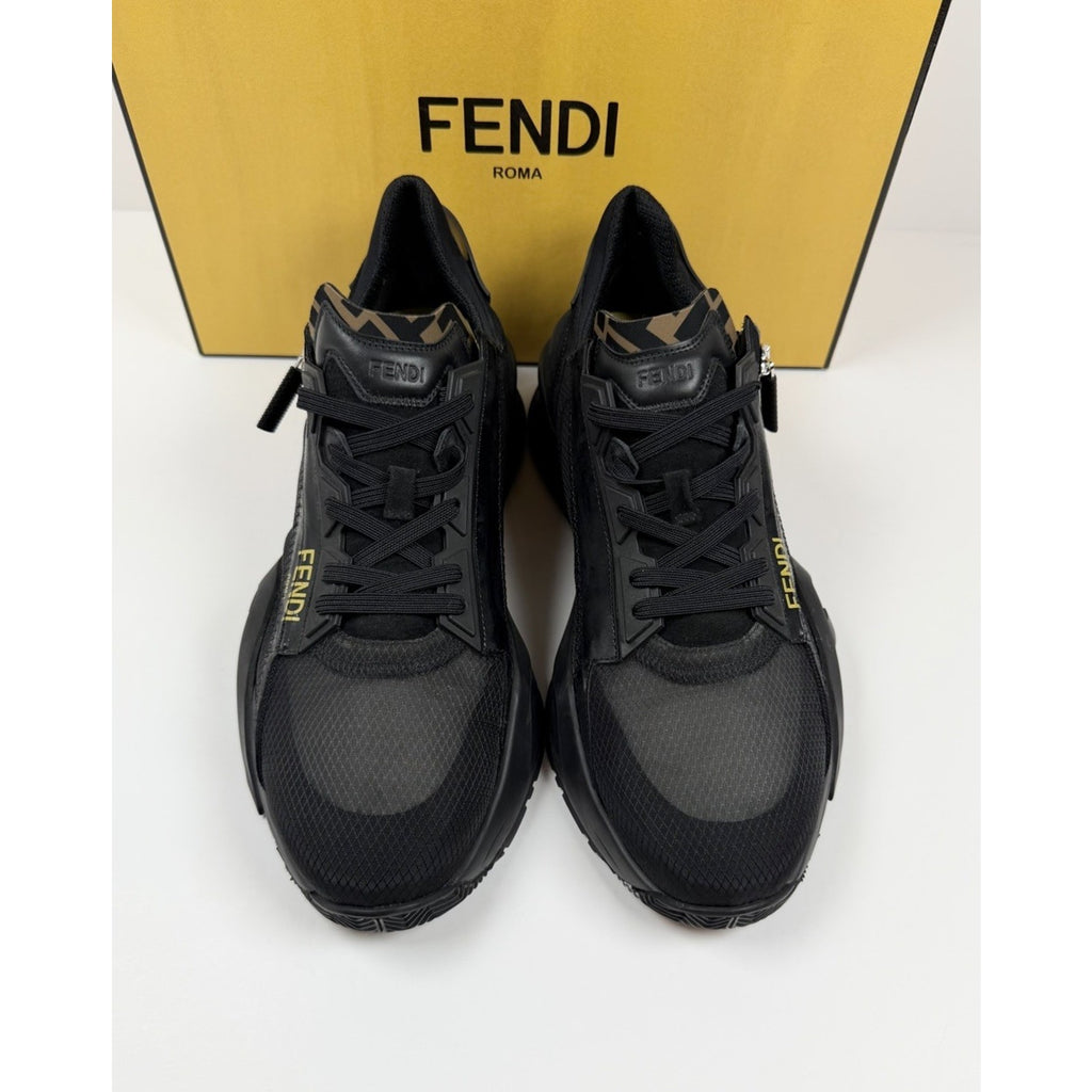Size 11UK/12US - Fendi Flow FF Monogram Side-Zip Trainers