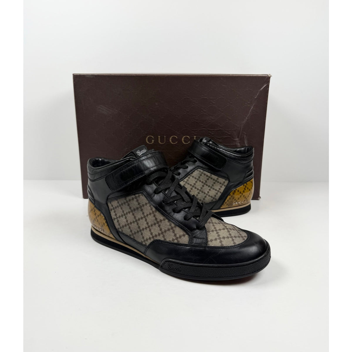 Size 7.5US - Gucci Leather Strap High Top