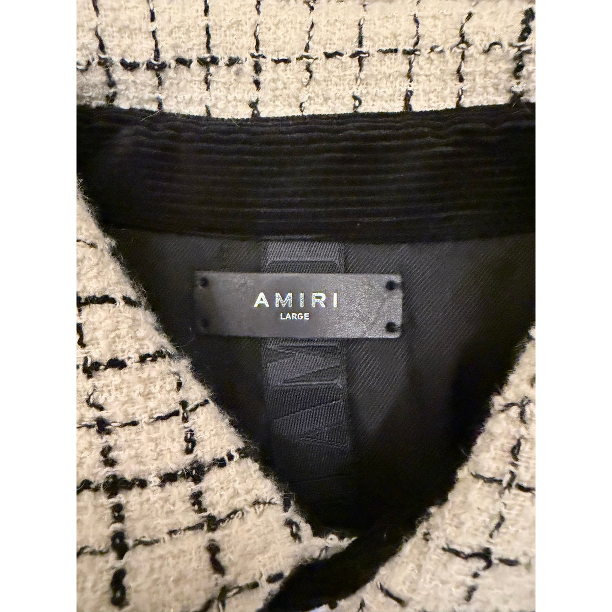 Size L - Amiri Plaid Quilted Jacket