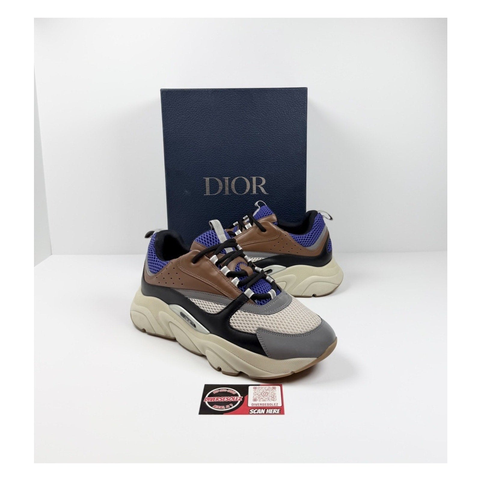 Size 45EU/12US- Dior B22 Coffee Violet Sneakers WORN 1X!