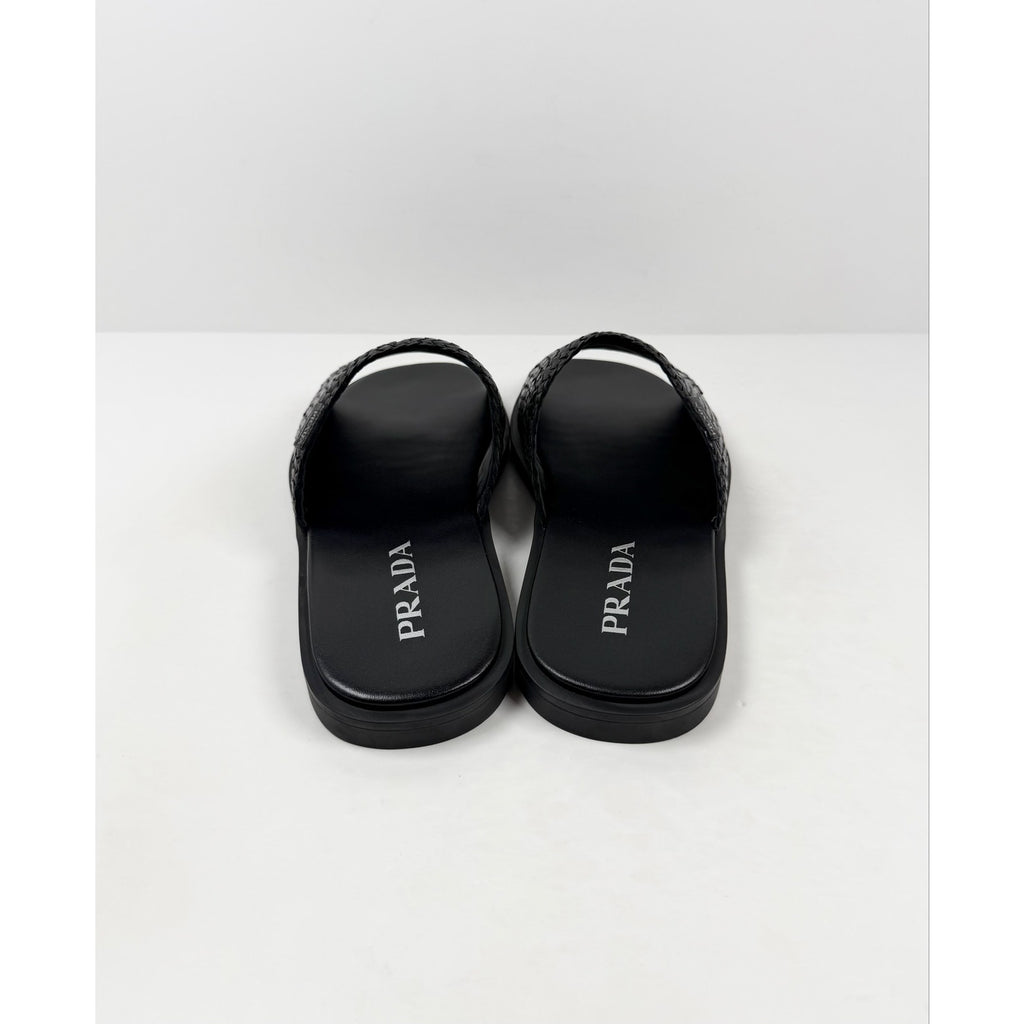 Size 10UK/11US - Prada Woven Leather Sandals NEW