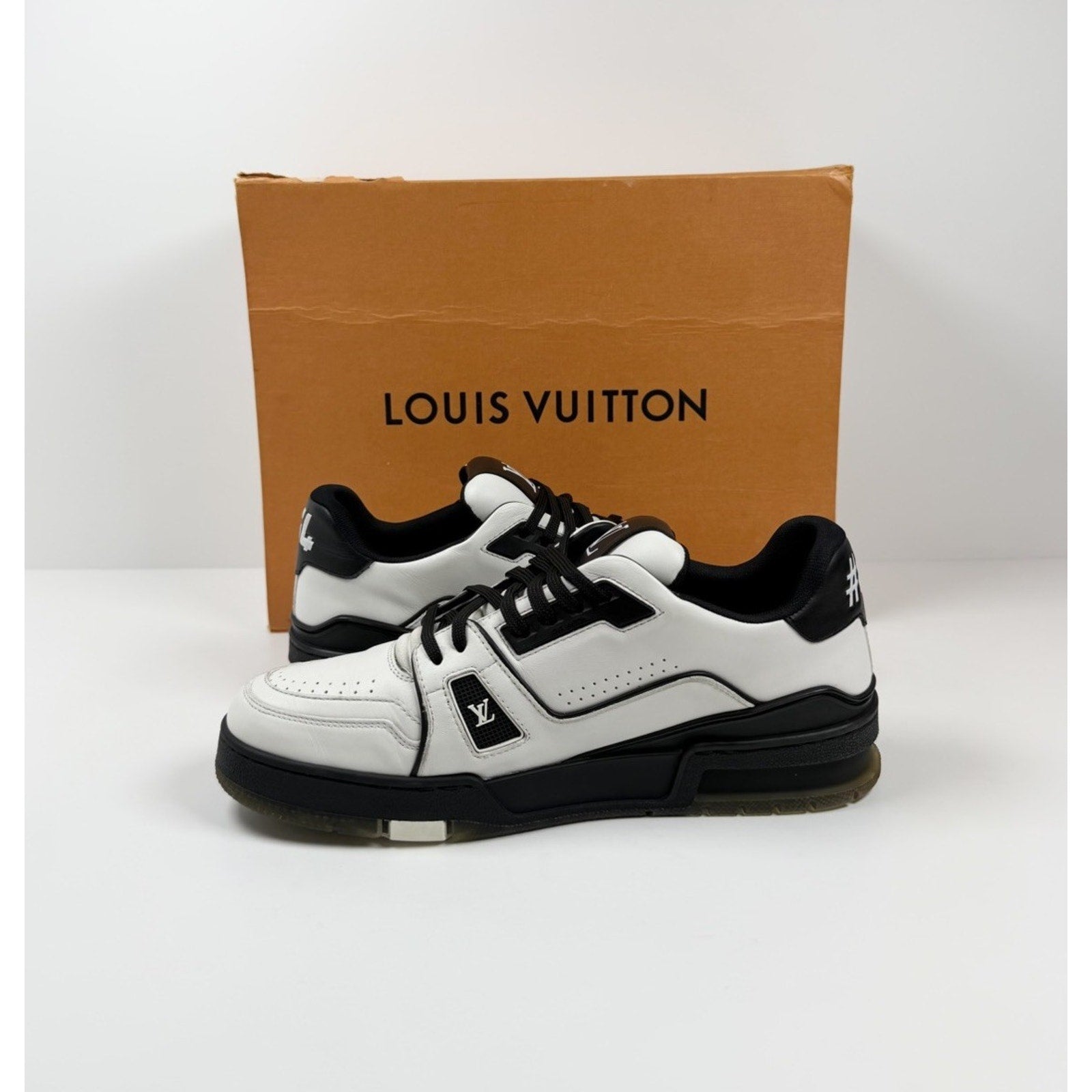 Size 7UK/8US - Louis Vuitton White Black Trainers