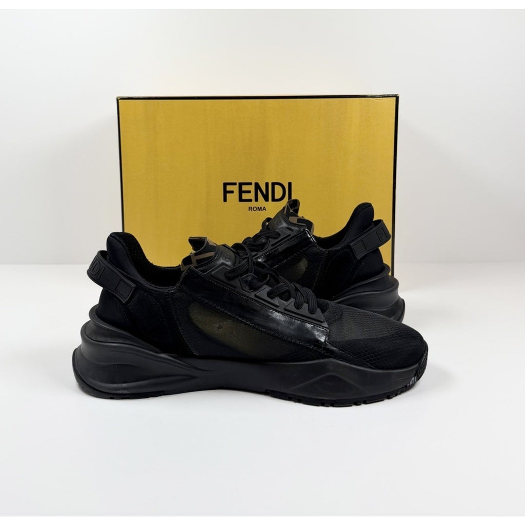 Size 11UK/12US - Fendi Flow FF Monogram Side-Zip Trainers