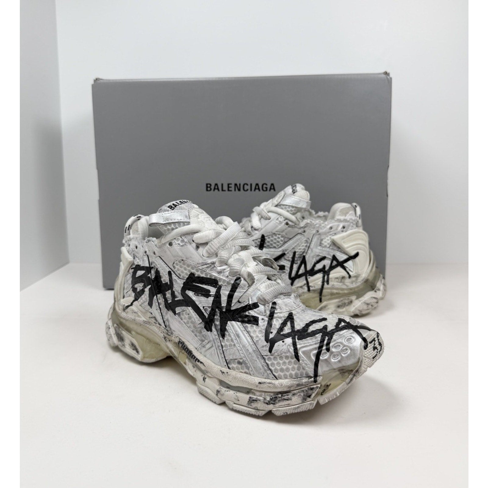 Size 35EU/5W - Balenciaga Runner Distressed Graffiti NEW