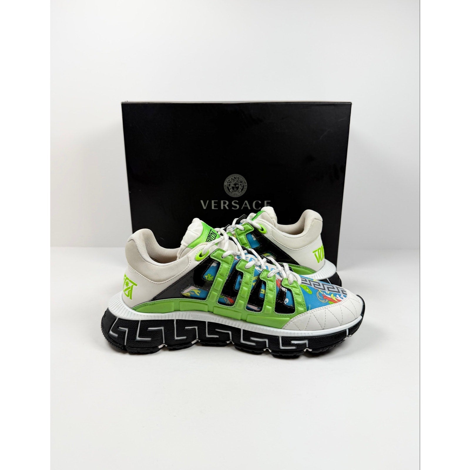 Size 11.5 - Versace Trigreca Blue Green