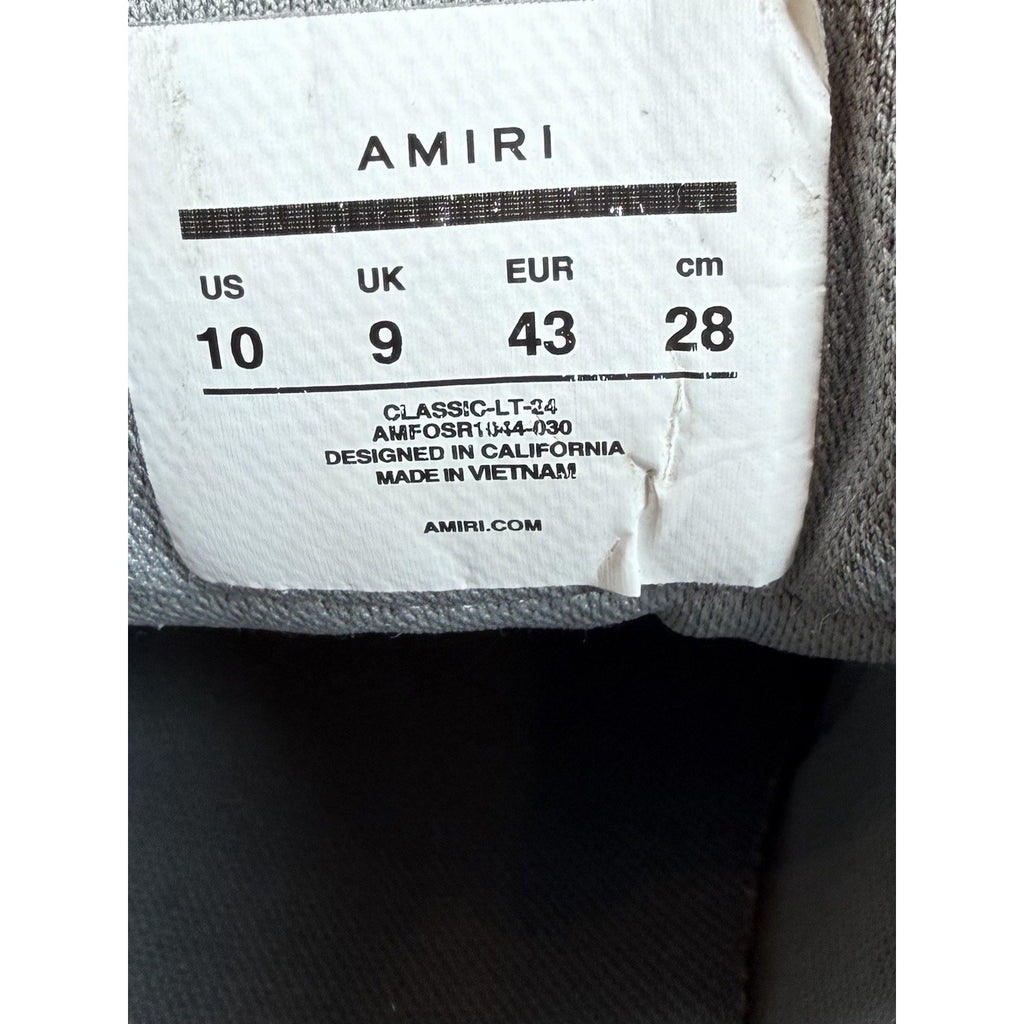 Size 43EU/10US - Amiri Classic Low Top Grey Sneakers