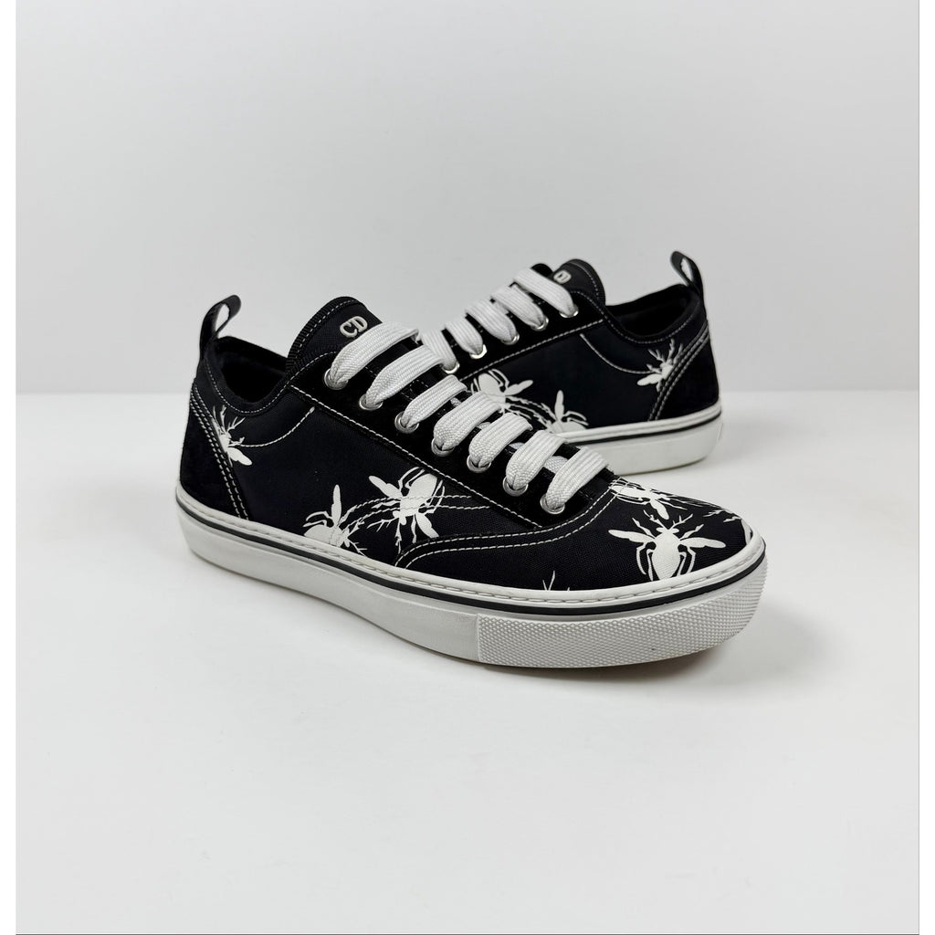 Size 7.5 - Dior Low Top Canvas Bee Sneakers