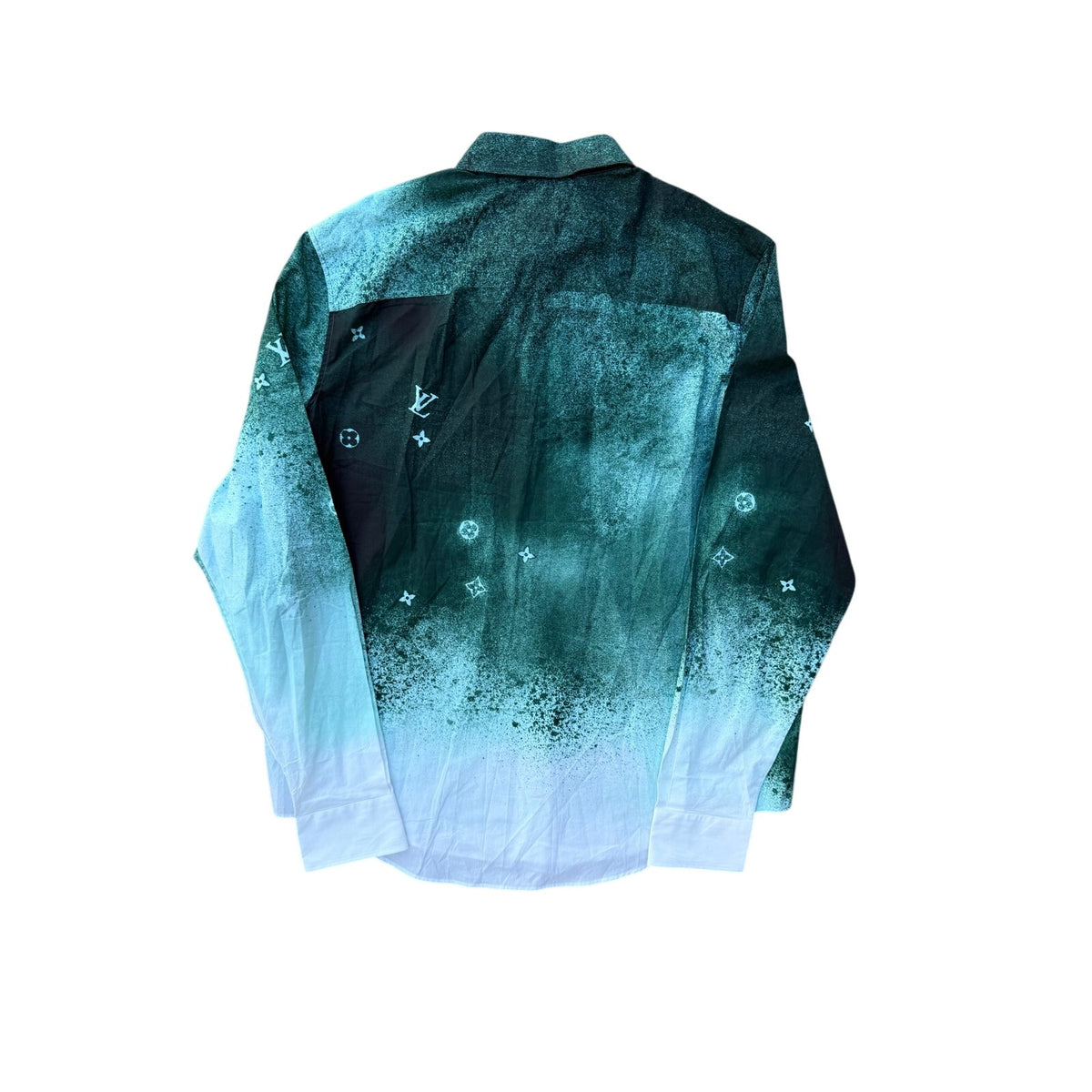 Size 2XL - Louis Vuitton Gradient Spray Monogram Shirt NEW