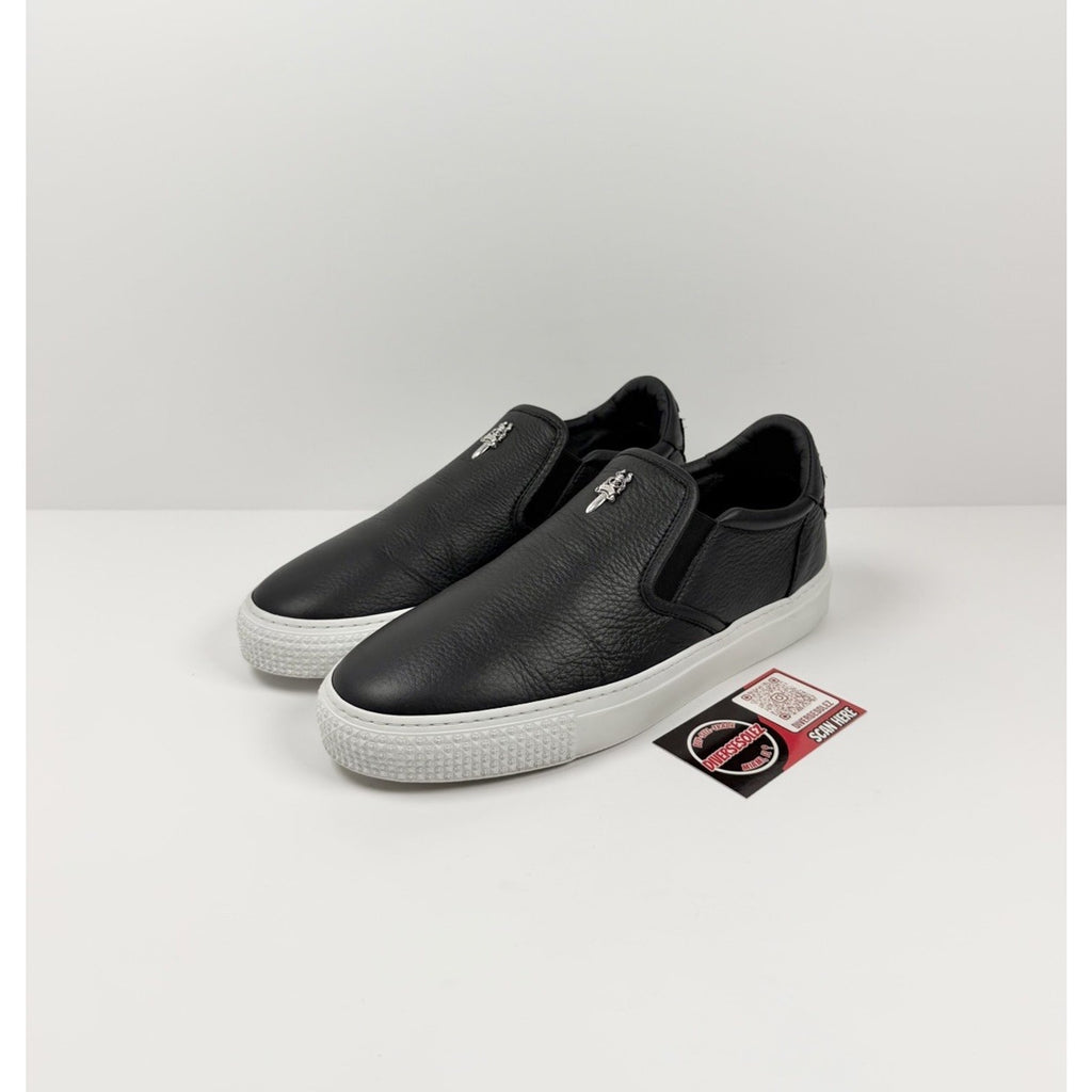 Size 7UK/8US - Chrome Hearts Dagger Leather Slip On