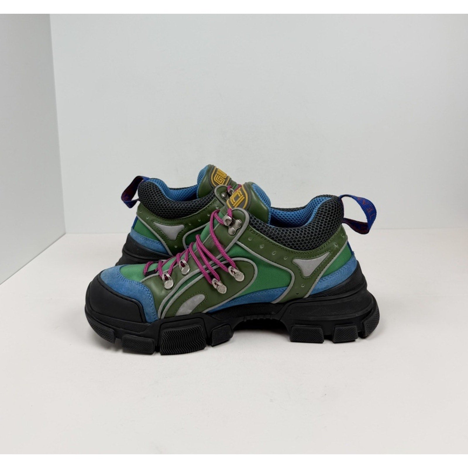 Size 7G/7.5US - Gucci Flashtrek Sega Green/Blue