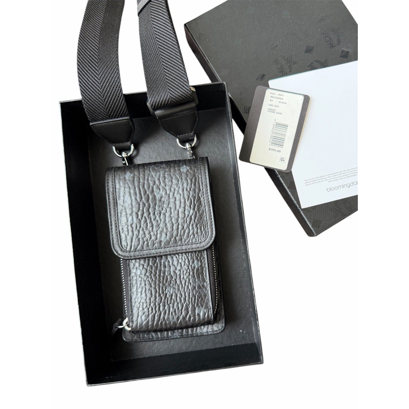 MCM Leather Phone Pouch Holder BRAND NEW