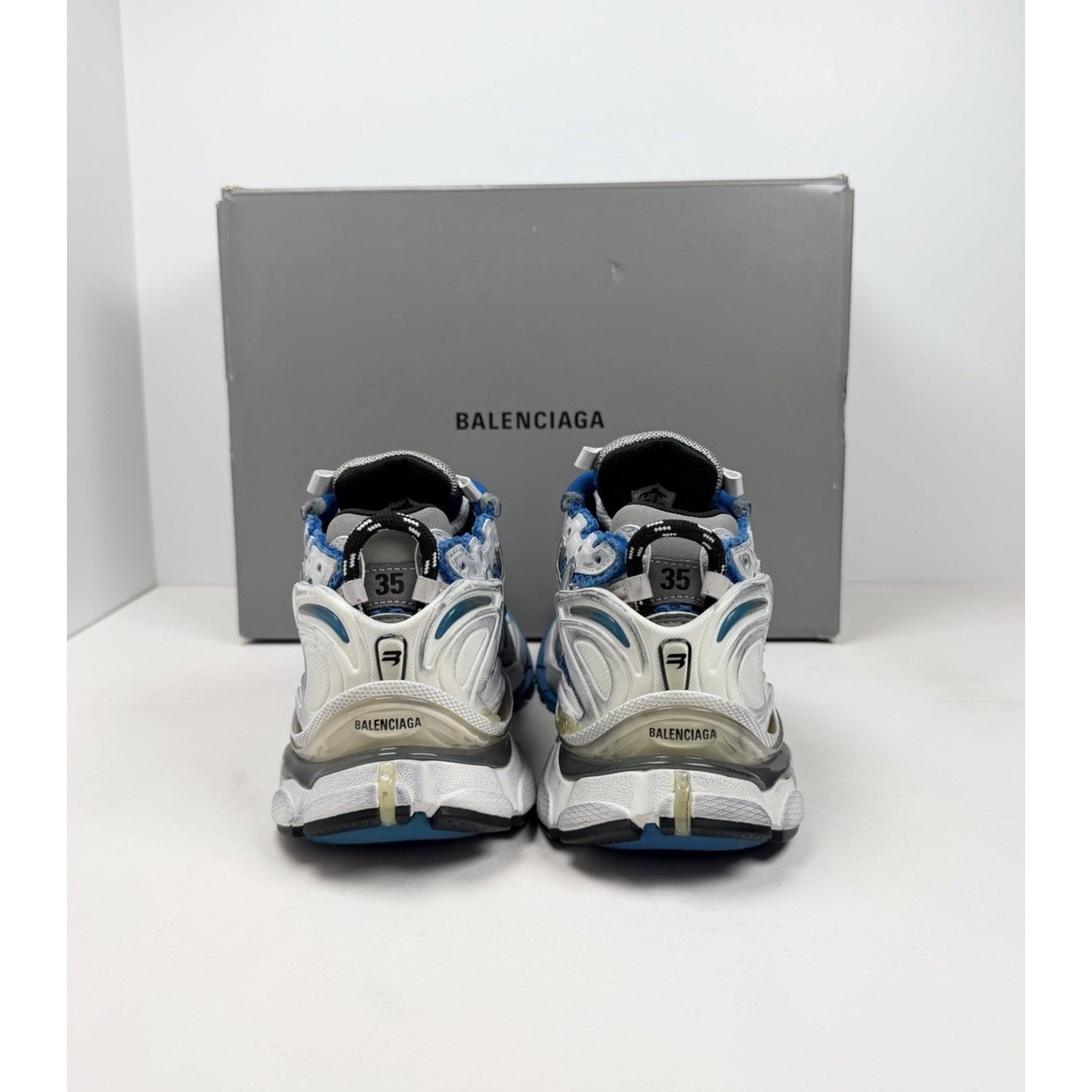 Size 35EU/5W - Balenciaga Runner Blue White NEW