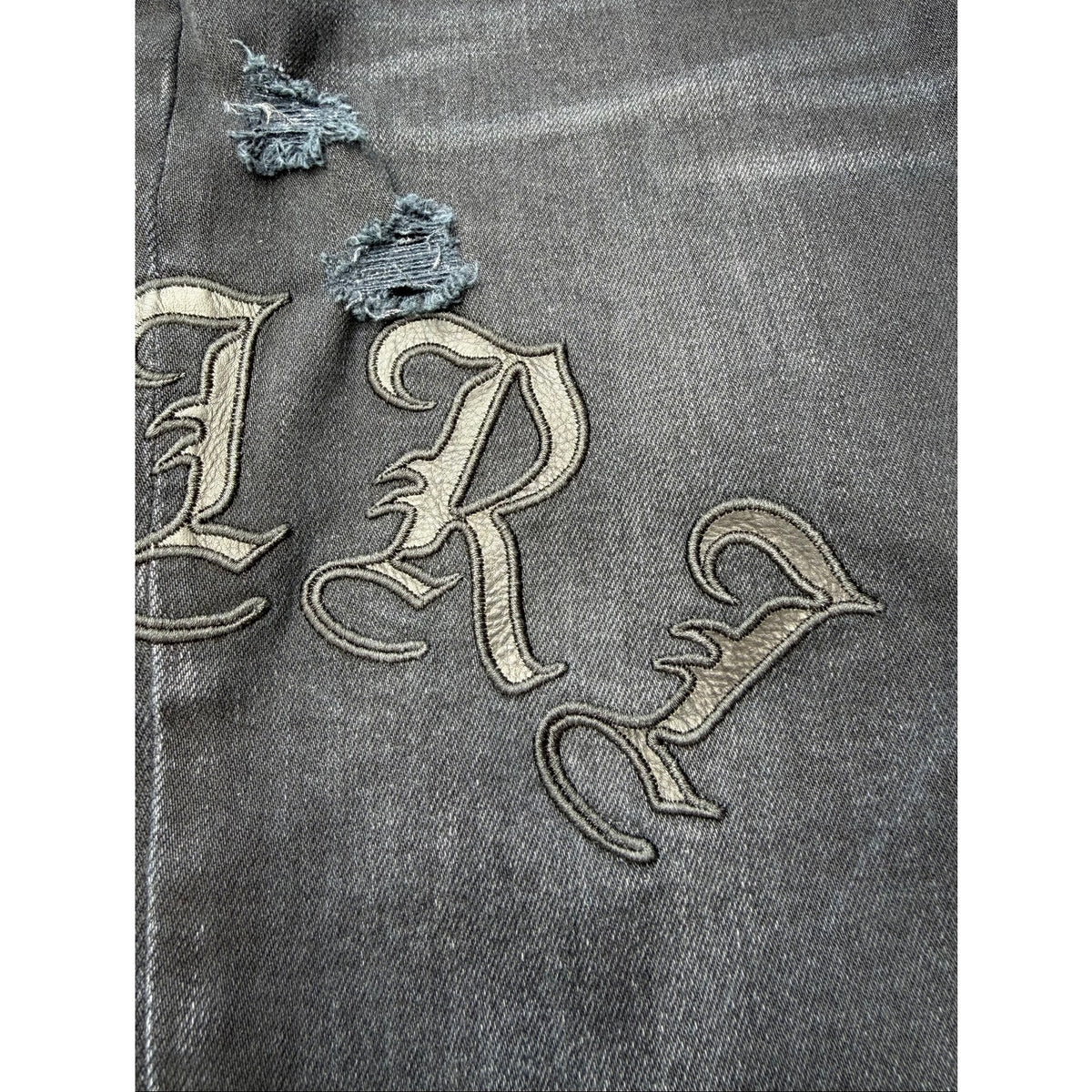 Size 31 - Amiri Distressed Leather Patch Jeans