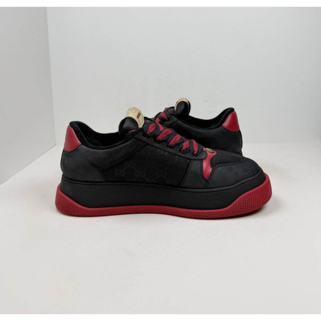 size 11.5US - Gucci Double Screener GG Black Red