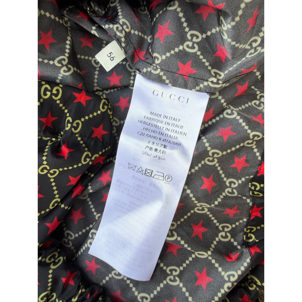 Size 2XL - Gucci Nylon Red Star Windbreaker