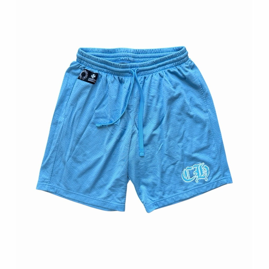 Size L - Chrome Hearts Mesh Varsity Blue Shorts