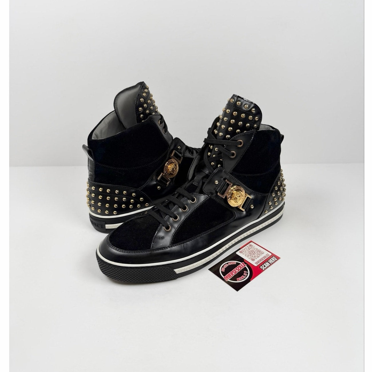 Size 11.5 - Versace Studded High Top