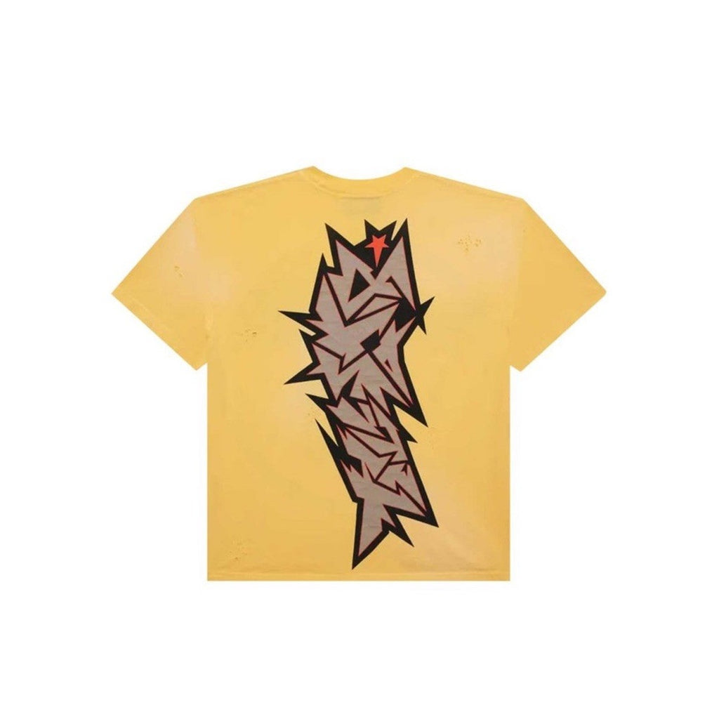 Size M - Hellstar Crack Print Faded Distressed NEW