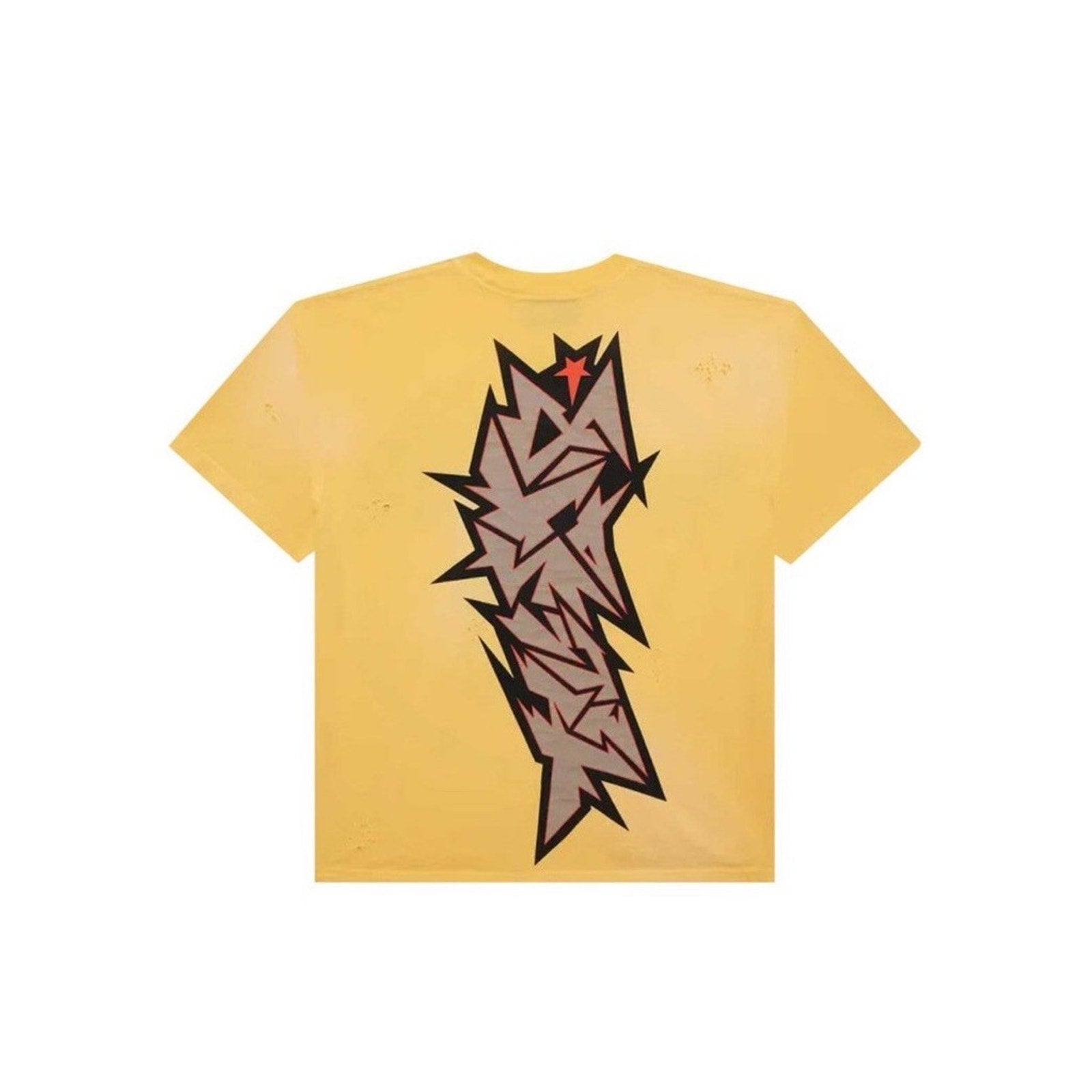 Size M - Hellstar Crack Print Faded Distressed NEW